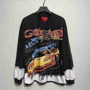 Black Graphic Long Sleeve Shirt